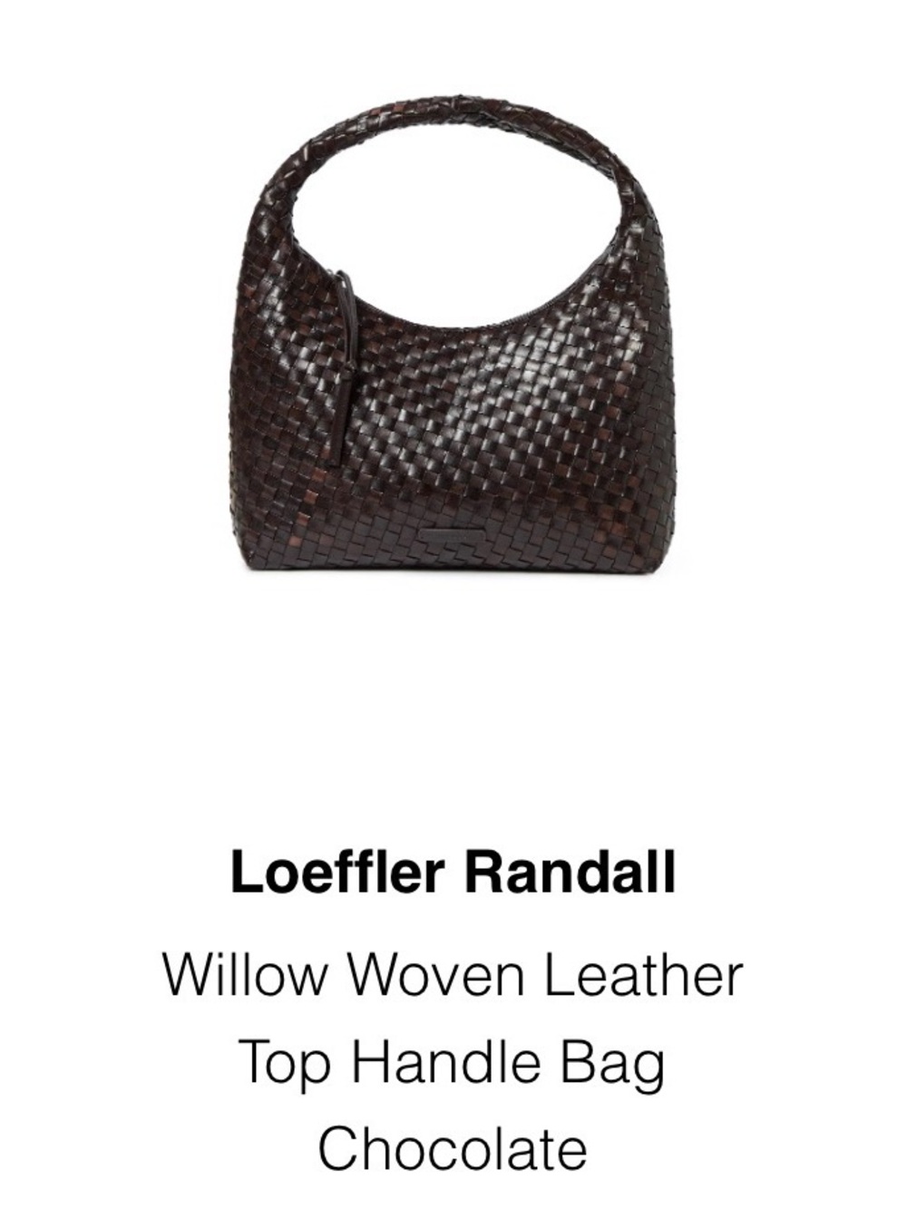 Loeffler Randall Willow Woven Leather Hobo Bag in Dark Brown - Picture 3 of 10